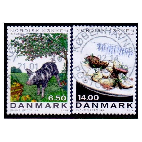 2014. Nordisk køkken. AFA nr. 1764-65 postfrisk   Stemplet FDC