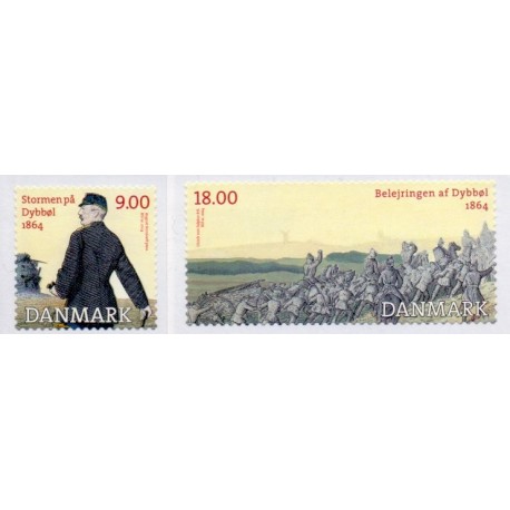 2014. Dybbøl 1864. AFA nr. 1770-71 postfrisk   Stemplet FDC