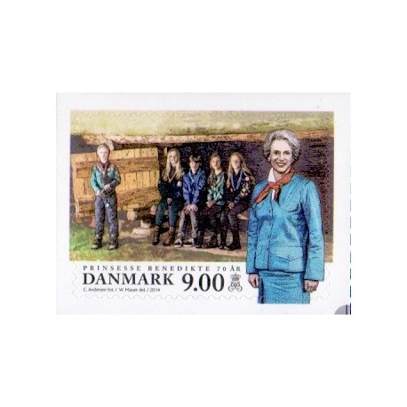 2014. Prinsesse Benedikte 70 år. AFA nr. 1781, postfrisk  Stemplet FDC
