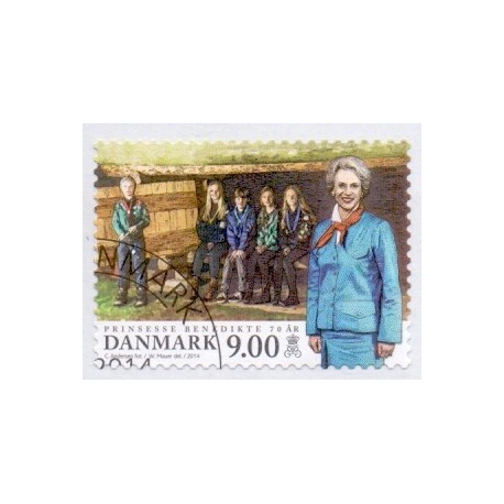 2014. Prinsesse Benedikte 70 år. AFA nr. 1781, postfrisk  Stemplet FDC