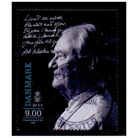 2014. Prinsgemalen 80 år. AFA nr. 1786, postfrisk  Stemplet FDC