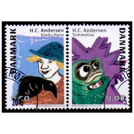 2014. H. C. Andersen. AFA nr. 1788-89, postfrisk    Stemplet FDC