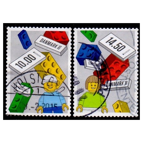 2015. LEGO-Klodser. AFA nr. 1805-06, postfrisk Stemplet FDC