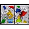 2015. LEGO-Klodser. AFA nr. 1805-06, postfrisk Stemplet FDC