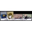 2015. Danske opfindelser. AFA nr. 1819-22, postfrisk Stemplet FDC