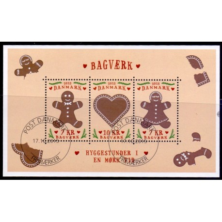 2015. Bagværk i miniark. AFA nr. 1838A, postfrisk Stemplet FDC