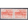 Sverige. 1963. Nationale bygningsværker II, i vandret par. AFA nr. 517Cv/Ch **  postfrisk stemplet FDC st,