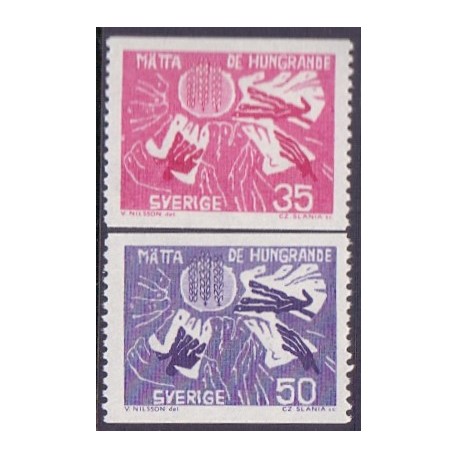 Sverige. 1963. FAO Frihed for sult. AFA nr. 510-11 **  postfrisk stemplet FDC st,