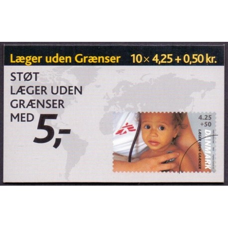 Danmark frimærkehæfte 2003. Læger uden grænser AFA S129