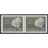 Sverige. 1963. Nobelpristager 1903, i vandret par. AFA nr. 519Cv/Ch **  postfrisk stemplet FDC st,