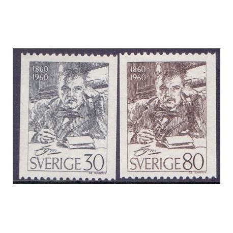 Sverige. 1960. Anders Zorn fødsel AFA 461-62 **  postfrisk stemplet FDC st,
