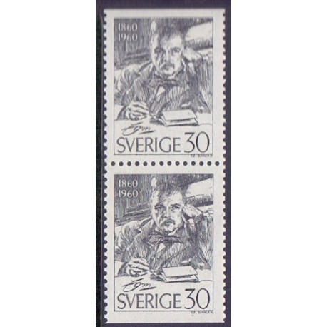 Sverige. 1960. Anders Zorn fødsel AFA, Lodret par. 461Co/Cn **  postfrisk stemplet FDC st,