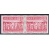 Sverige. 1960. Frivilliga Skytteväsendets jubilæum, i vandret par. AFA 465Cv/Ch. **  postfrisk stemplet FDC st,