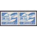 Sverige. 1961. SAS, enkeltmærke og vandret parstykke. AFA 473-473Cv/Ch. ** postfrisk stemplet FDC st,
