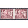 Sverige. 1961. J. Alströmer, i vandret par. AFA nr. 479Cv/Ch ** postfrisk stemplet FDC st,