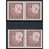 Sverige. 1961. Suppleringsværdier, i 2 vandret par. AFA nr. 485 Dvo/Dhn  **  postfrisk stemplet FDC st,