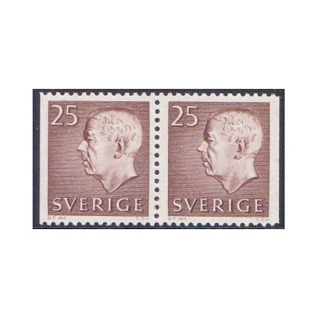 Sverige. 1961. Suppleringsværdier, i vandret par. AFA nr. 485 Cv/Ch **  postfrisk stemplet FDC st,