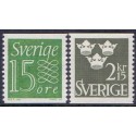 Sverige. 1962. Suppleringsværdier. AFA 502-03 **  postfrisk stemplet FDC st,