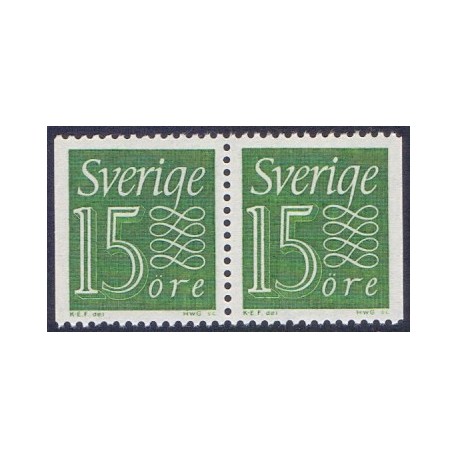Sverige. 1962. Suppleringsværdi i vandret par. AFA 502Cv/Cn **  postfrisk stemplet FDC st,
