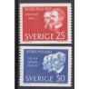 Sverige. 1962. Nobelpristager 1902. AFA nr. 506-07 **  postfrisk stemplet FDC st,