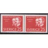 Sverige. 1962. Nobelpristager 1902, i vandret par. AFA nr. 506Cv/Ch **  postfrisk stemplet FDC st,