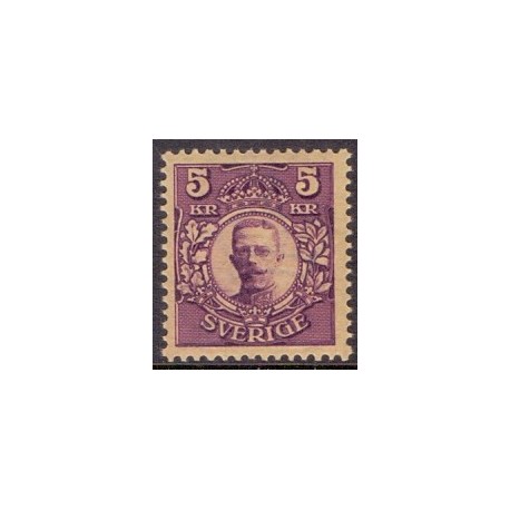 Sverige. 1910-14. Kong Gustav V. 5 kr. AFA nr. 63 **  postfrisk stemplet FDC st,