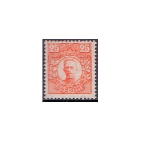 Sverige. 1911-19. Kong Gustav V.  25 Øre. AFA nr. 72 ** postfrisk stemplet FDC st,