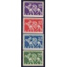Sverige. 1932. Kong Gustaf II død, 10-90 Øre AFA nr. 217-220 **  postfrisk stemplet FDC st,