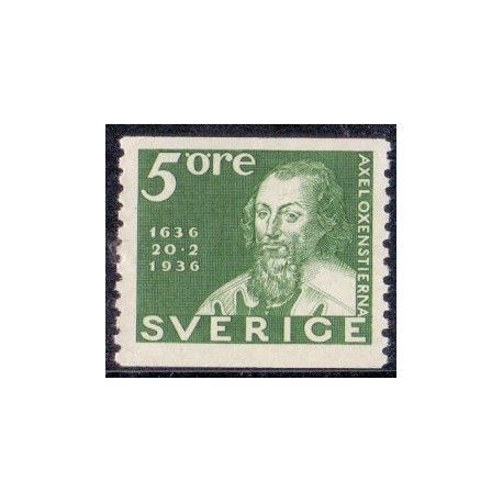 Sverige. 1936, Postvæsnets 300 år, 5 Øre. AFA 231 **  postfrisk stemplet FDC st,