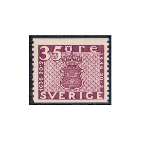 Sverige. 1936, Postvæsnets 300 år, 35 Øre. AFA 237 **  postfrisk stemplet FDC st,