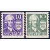 Sverige. 1938, Emanuel Swedenborg 10-100 Øre, AFA nr. 248-49 ** postfrisk stemplet FDC st,