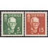 Sverige. 1938, Kong Gustav V. 80 År. tk alle sider. AFA nr. 255B-56B **    postfrisk stemplet FDC st,