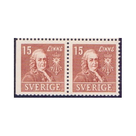 Sverige. 1939. Linné 15 Øre. AFA 261Cv & 261B **  postfrisk stemplet FDC st,
