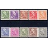 Sverige. 1939-41. Kong Gustav V. Ny type 5-50 Øre. AFA 264-73 **  postfrisk stemplet FDC st,