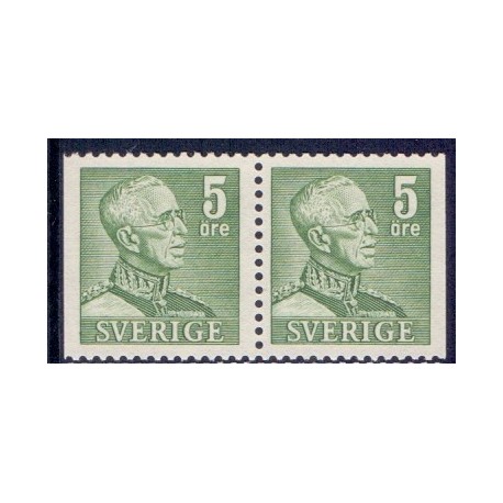 Sverige. 1939-41. Kong Gustav V. 5 Øre. AFA 264Cv & 264Ch **  postfrisk stemplet FDC st,