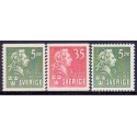 Sverige. 1940. Carl Belmann 5-35 Øre, AFA nr. 283-84+ 283B **   postfrisk stemplet FDC st,