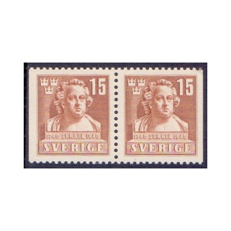Sverige. 1940. Johan Sergels, 3 sider, AFA nr. 285Cv & 285Ch **     postfrisk stemplet FDC st,