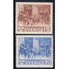 Sverige. 1941. Svensk bibeloversættelse 15-90 Øre, AFA nr. 287-88 **    postfrisk stemplet FDC st,