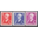 Sverige. 1943. Kong Gustav V 85 år, AFA nr 303-05 **   postfrisk stemplet FDC st,