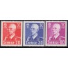 Sverige. 1943. Kong Gustav V 85 år, AFA nr 303-05 **   postfrisk stemplet FDC st,