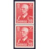 Sverige. 1943. Kong Gustav V 85 år, 20 Øre, AFA nr 303Co & 303Cn **   postfrisk stemplet FDC st,