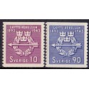 Sverige. 1943. Skyttebevægelsen, 10-90 Øre, AFA nr 306-07 **  postfrisk stemplet FDC st,