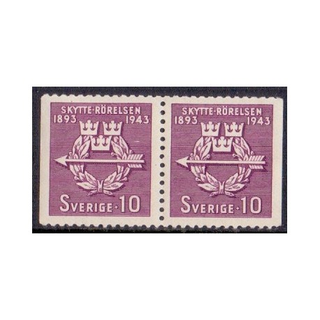 Sverige. 1943. Skyttebevægelsen, AFA nr 306Cv & 306Ch **  postfrisk stemplet FDC st,