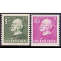 Sverige. 1943. Oscar Montelius fødsel, 5-120 Øre. AFA nr.  308-09 **  postfrisk stemplet FDC st,