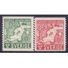 Sverige. 1944. Søkort 300-års jubilæum. 5-60 Øre, AFA nr. 310-11  ** postfrisk stemplet FDC st,