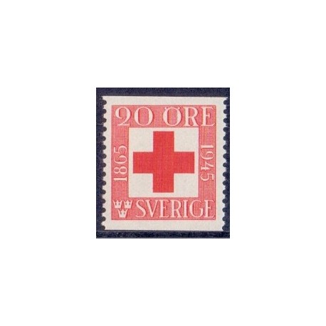Sverige. 1945. Røde Kors, 20 Øre, AFA nr. 317 **    postfrisk stemplet FDC st,