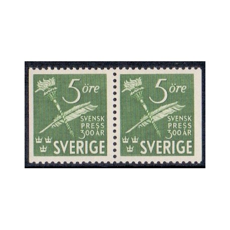 Sverige. 1945. Svensk presse 300 år, AFA nr 318Cv & 318Ch **  postfrisk stemplet FDC st,