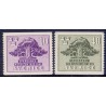 Sverige. 1945. Sparekassernes 125 års jubilæum. 10-40 Øre, AFA nr. 322-23 **   postfrisk stemplet FDC st,