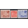 Sverige. 1946. Lund domkirke 800 års jubilæum. 15-90 Øre, AFA nr. 324-26 **   postfrisk stemplet FDC st,