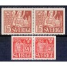 Sverige. 1946. Lund domkirke 800 års jubilæum, AFA nr. 324Cv-325Ch ** (2)   postfrisk stemplet FDC st,